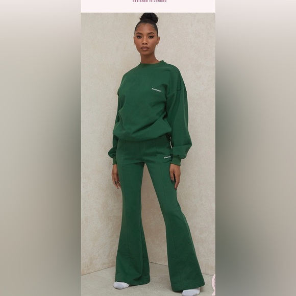 House of CB OLI Green Flared Leg Track Pants Cotton Women’s , size XS - Picture 13 of 14